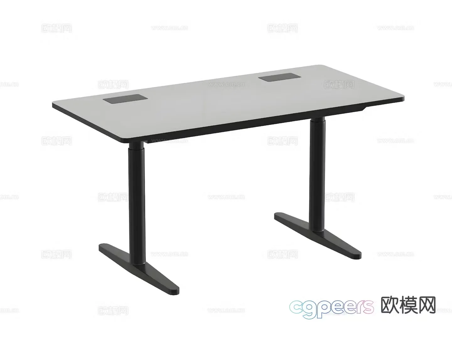 Modern desk study table office desk computer desk 3d model