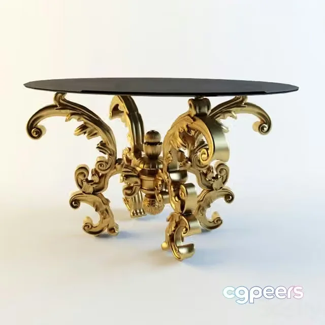 3ds Max Free – tea and coffee table (oval)