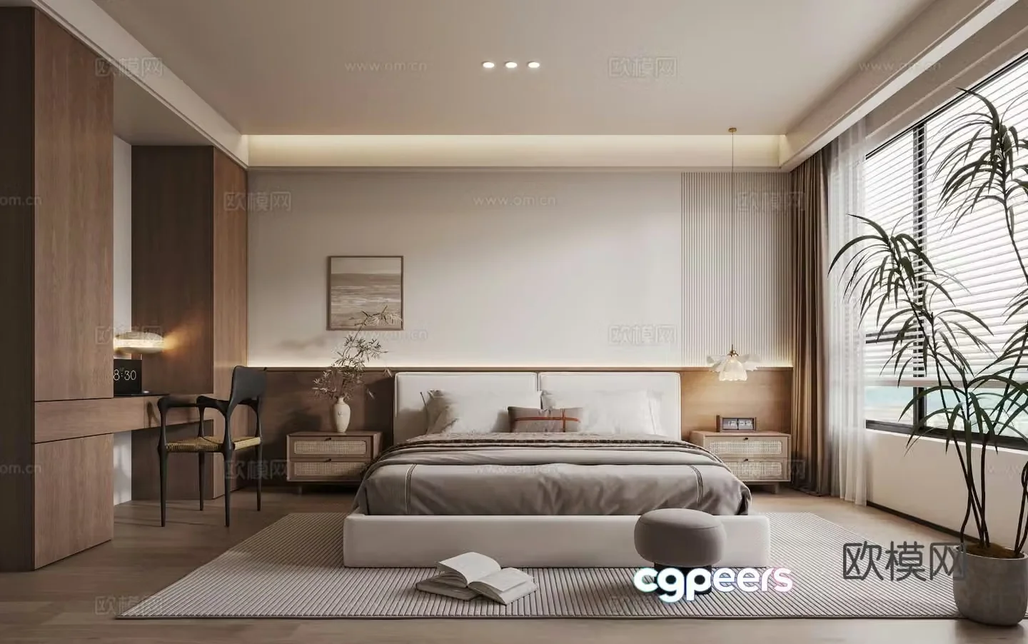 Medieval style bedroom master bedroom 3d model