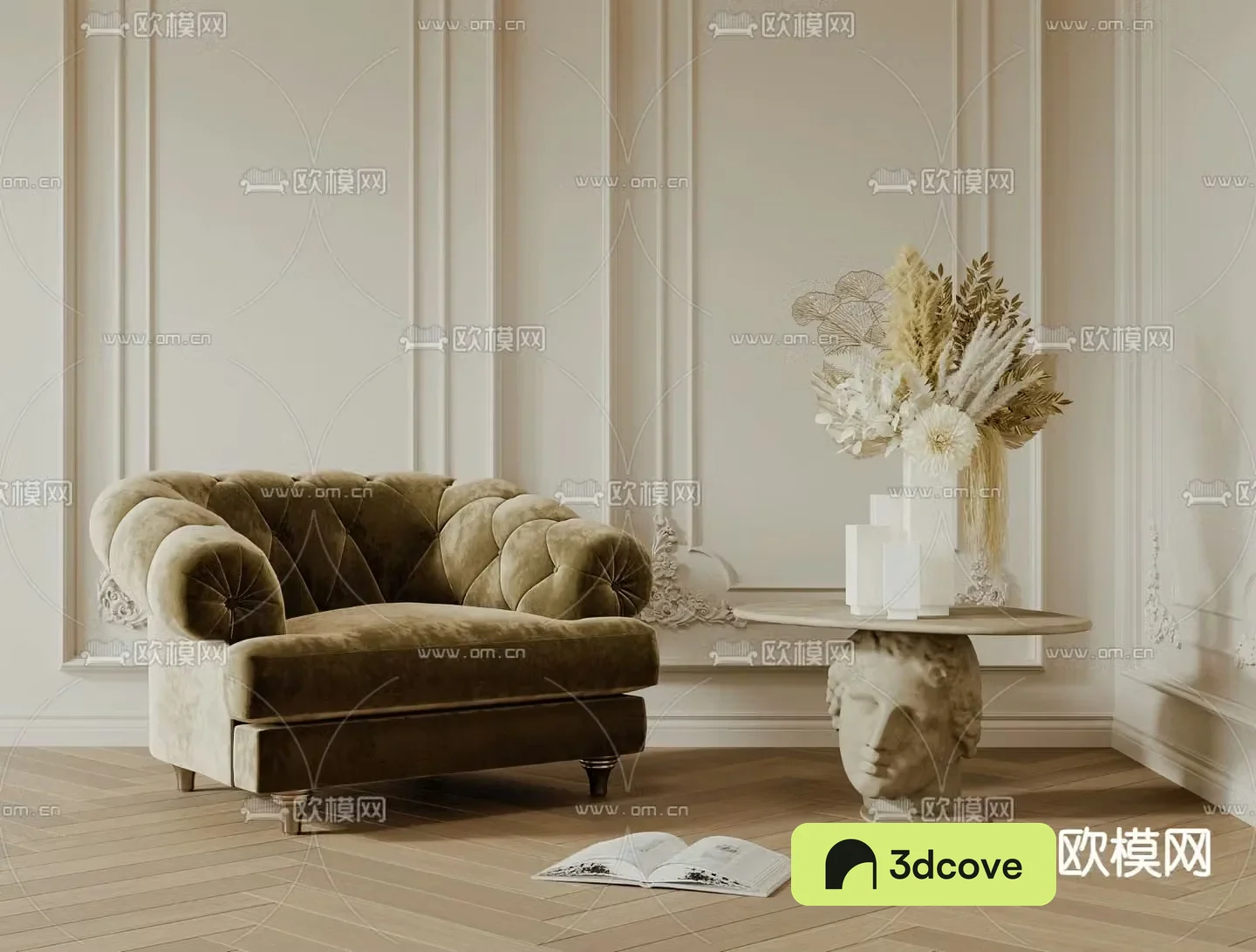 Simple European single sofa