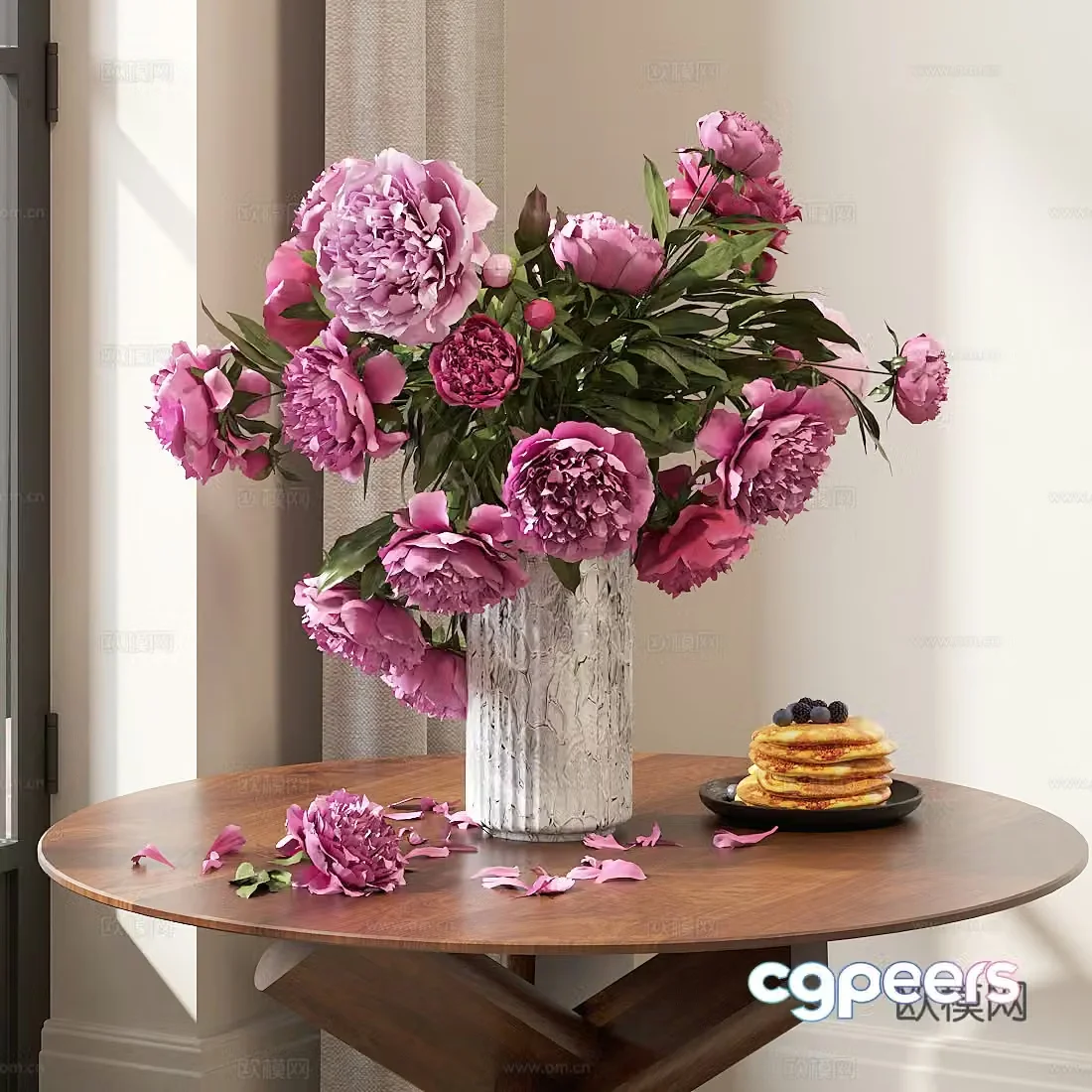 Modern flower ornaments flower vase flower arrangement flower green plant 3d model