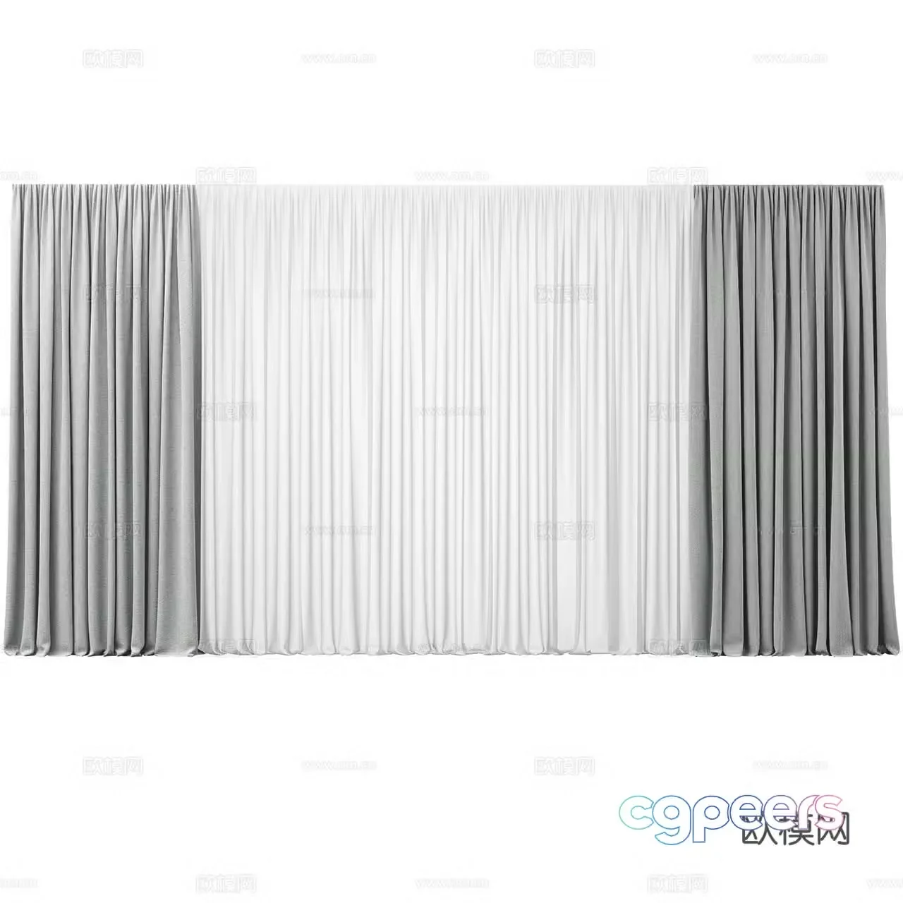 Drapilux modern curtains minimalist curtains fabric curtains gauze curtains pull curtains 3d model