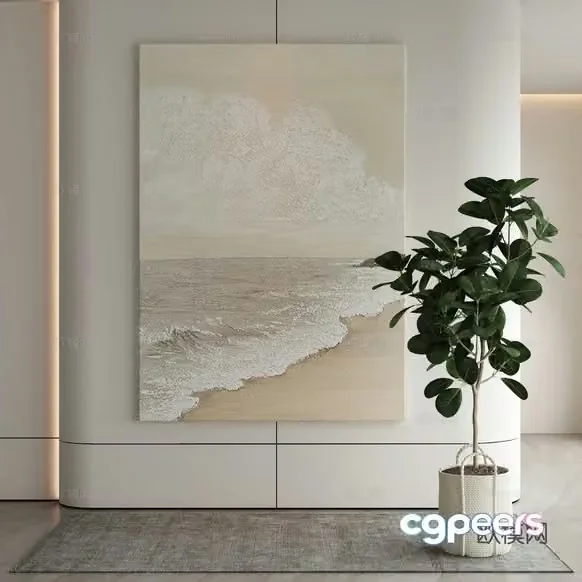 Modern Coastal Art 3D Model – 5381 – VRAY Render