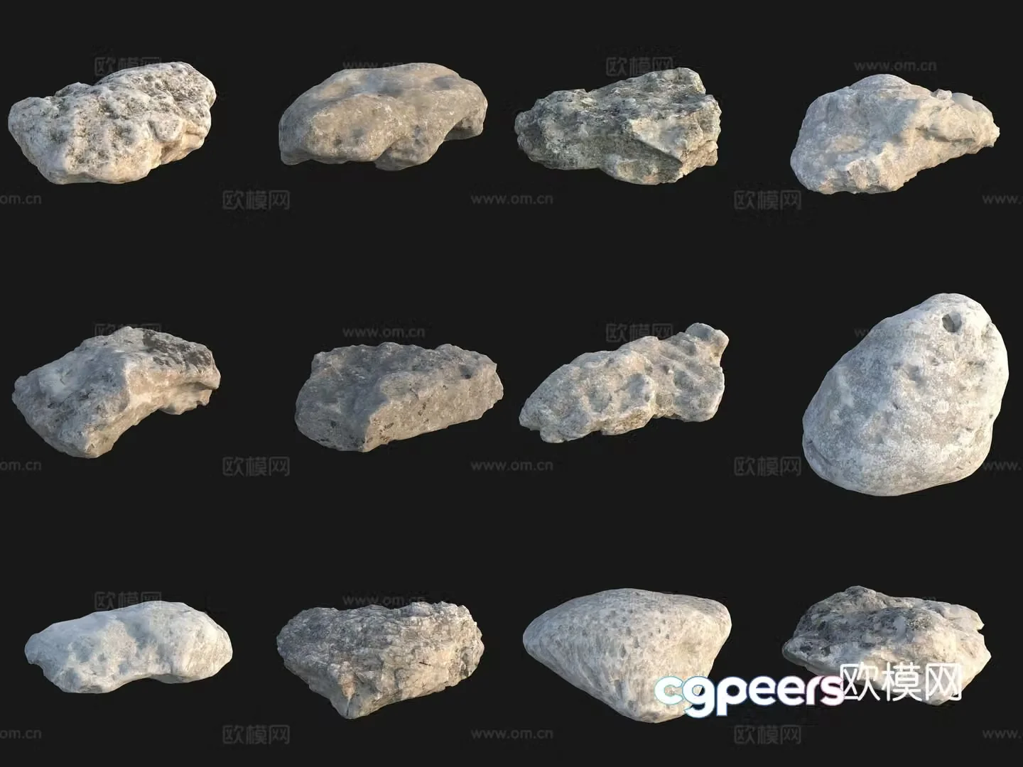 Rock big stone 3d model