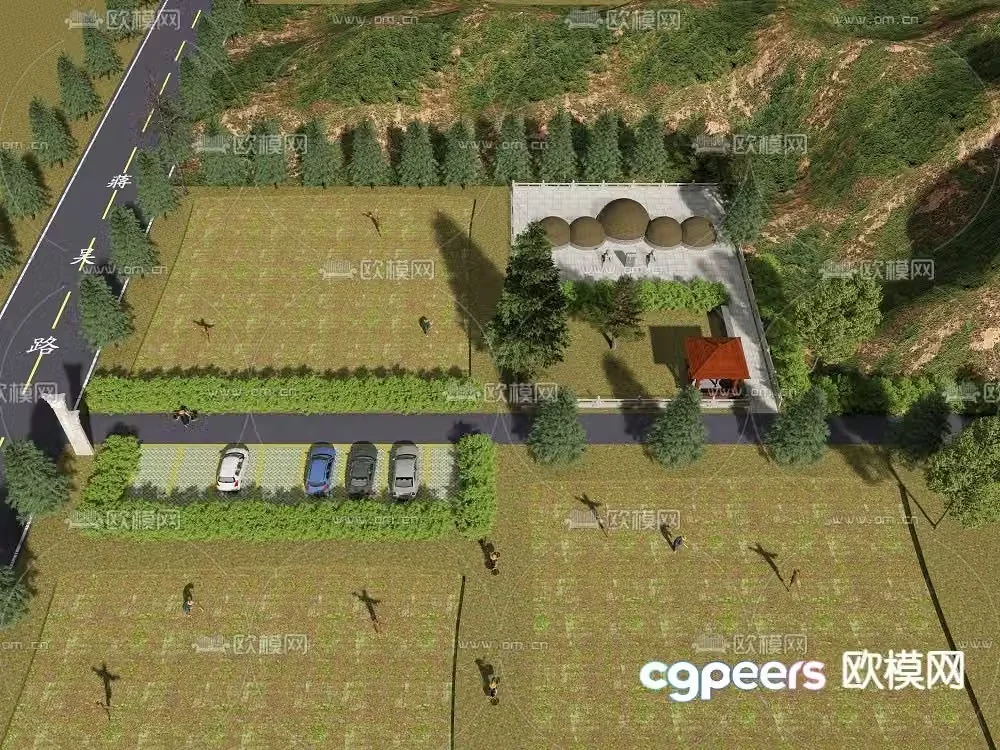 farmland farm landscape 3d model