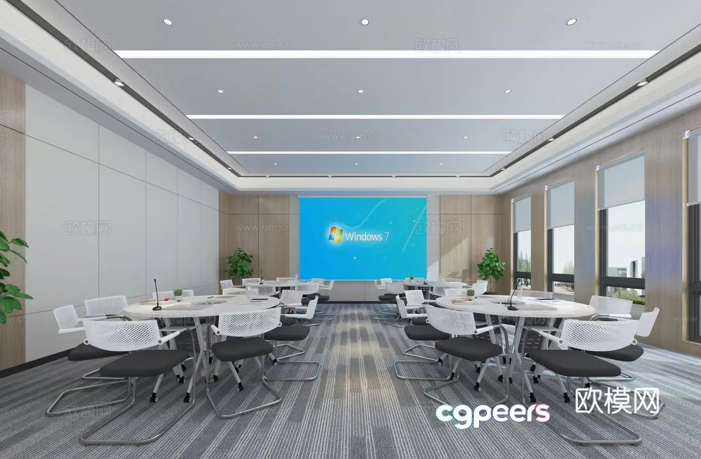 Modern conference room event room 3d model
