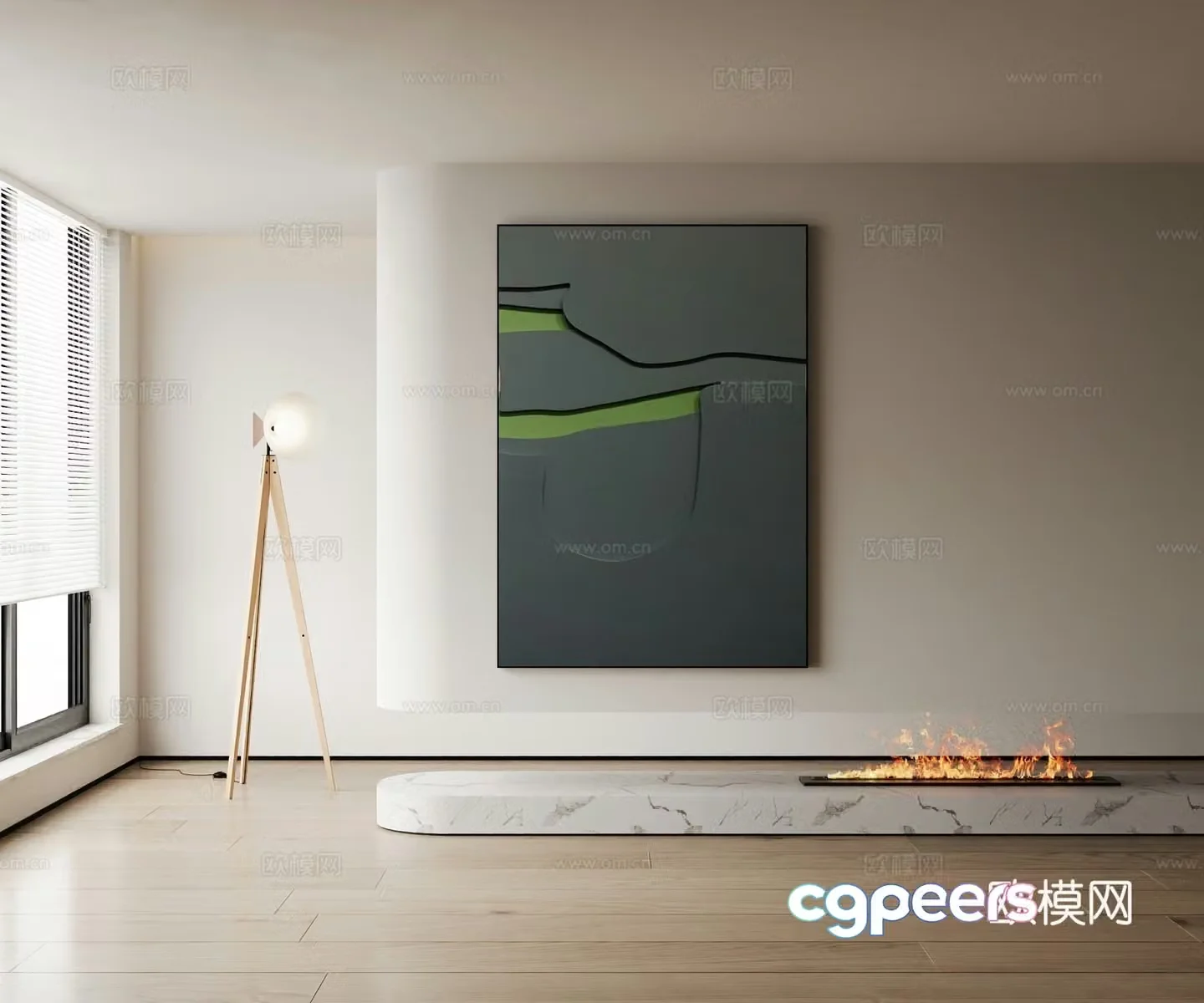 Modern decorative painting 3d model