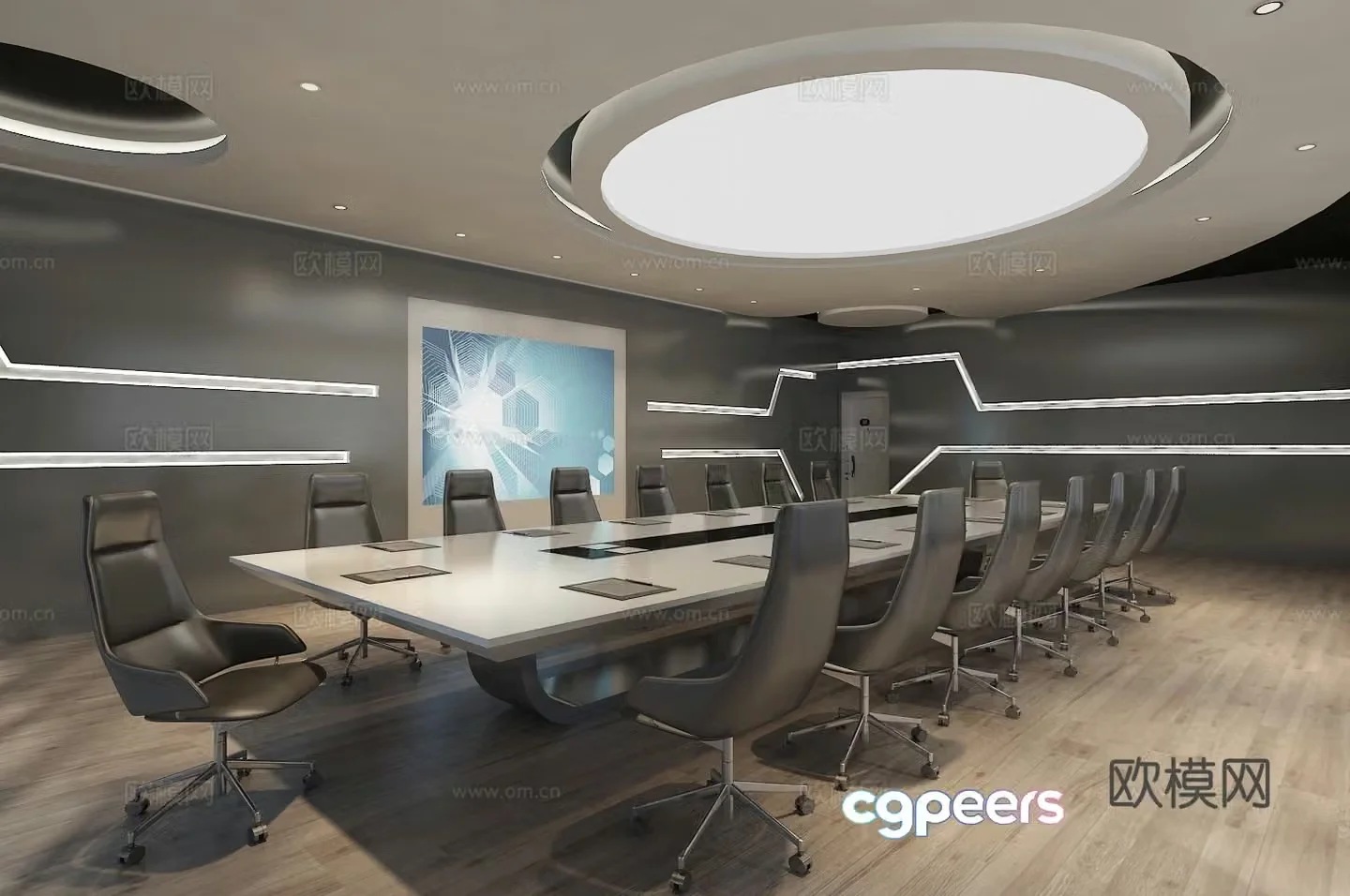 Modern conference room 3d model