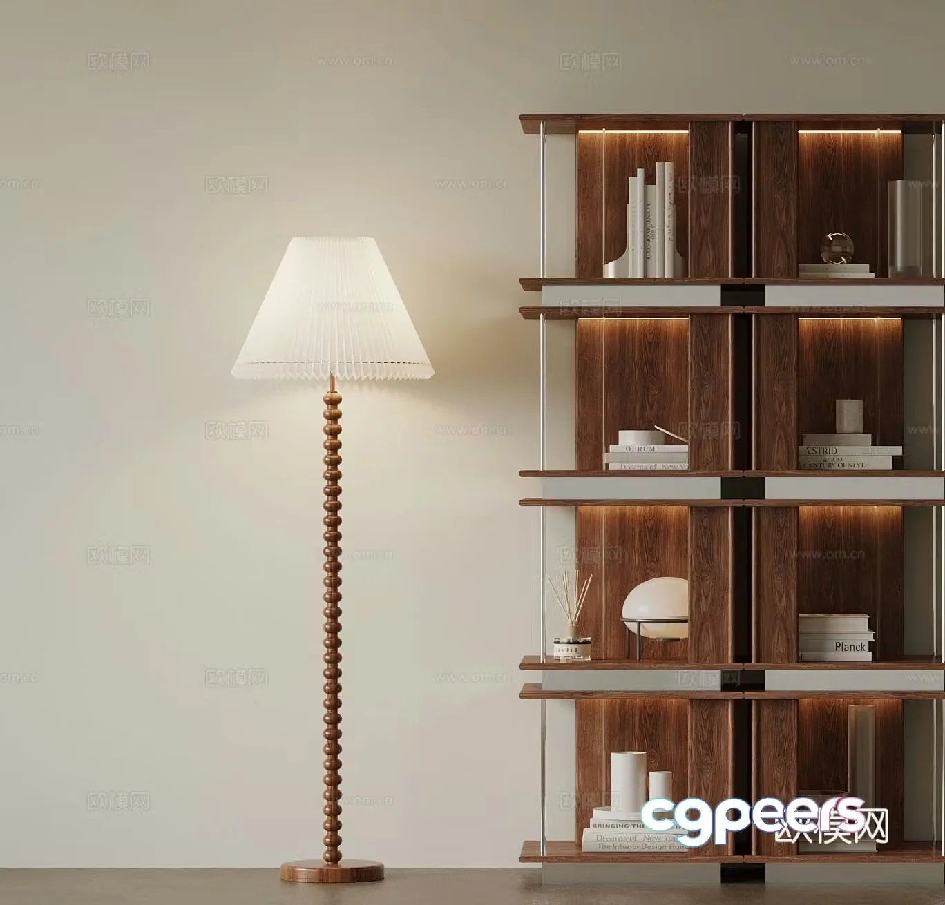 Medieval style floor lamp 3d model