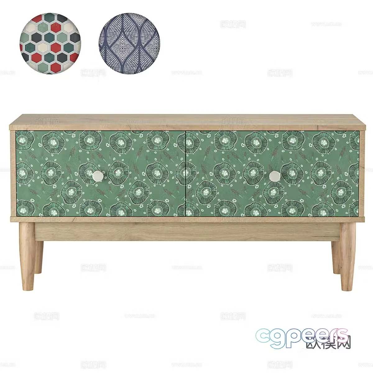 Nordic side cabinet solid wood side cabinet low cabinet decorative cabinet children’s cabinet storage cabinet storage cabinet low 3D model