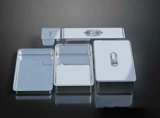 Silver Metal Containers 3D Model – 4547 – VRAY Render