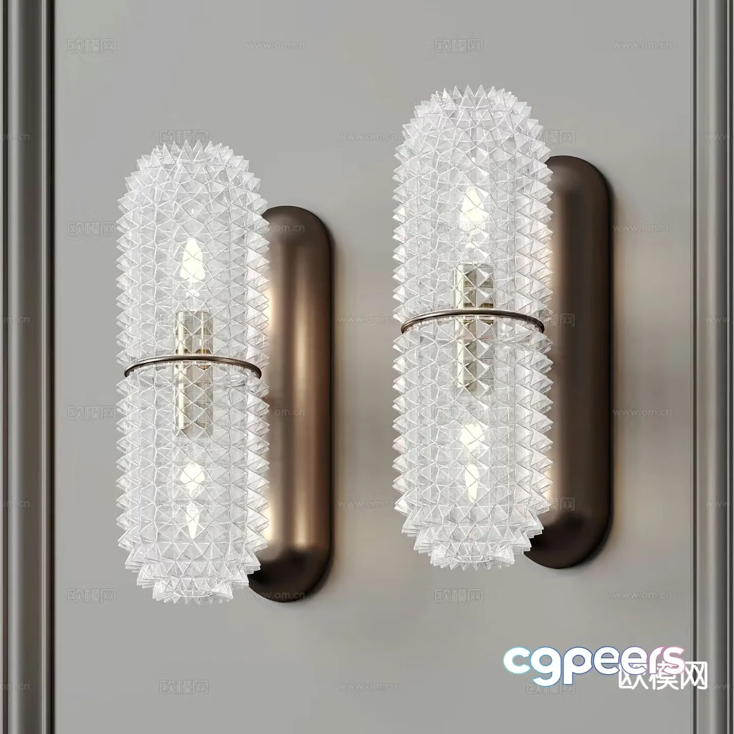 Light luxury wall lamp glass wall lamp 3d model