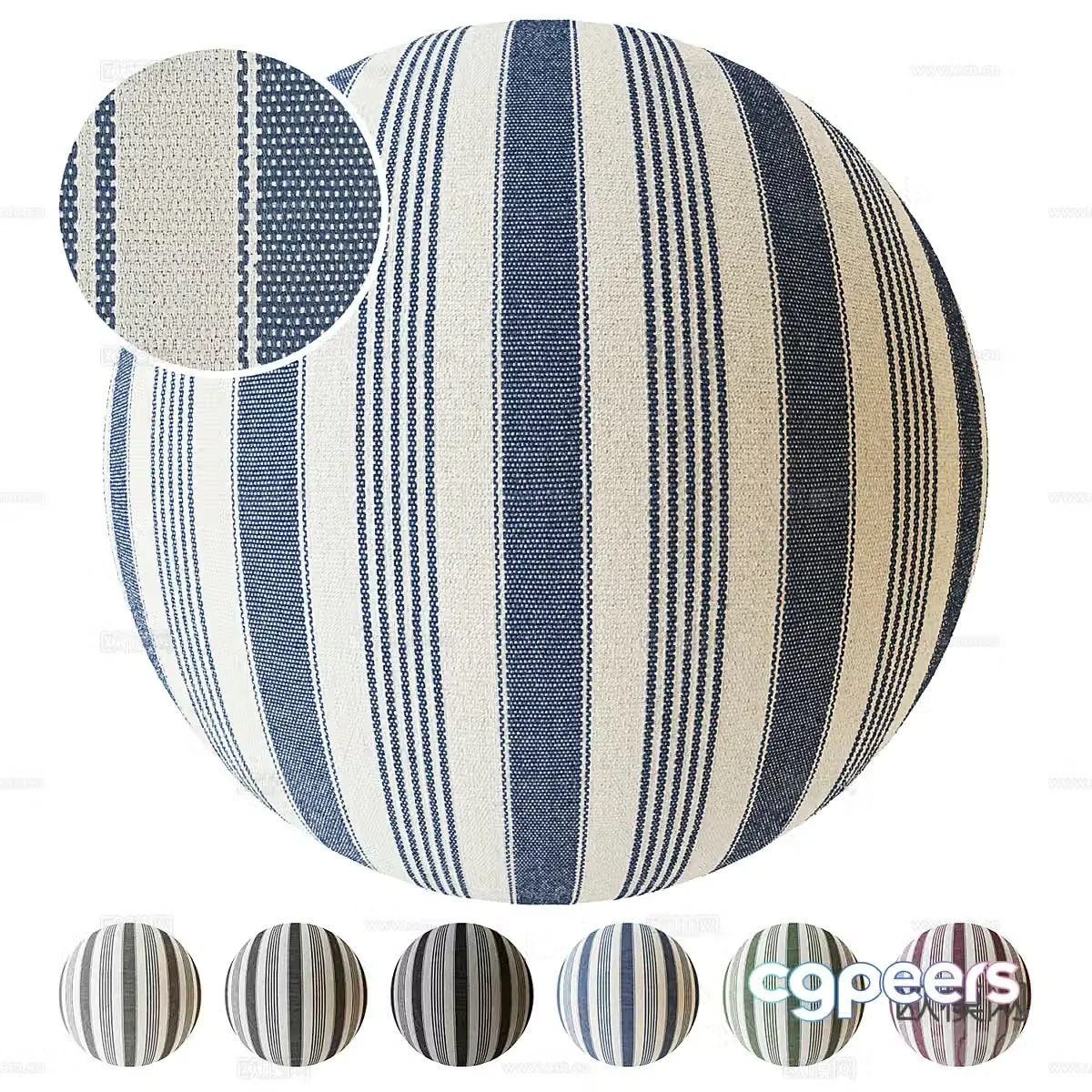 Modern seamless striped wall cloth material 3d model