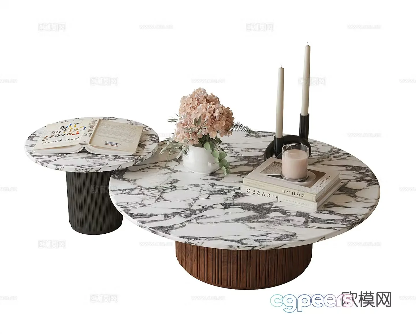 French style coffee table 3d model