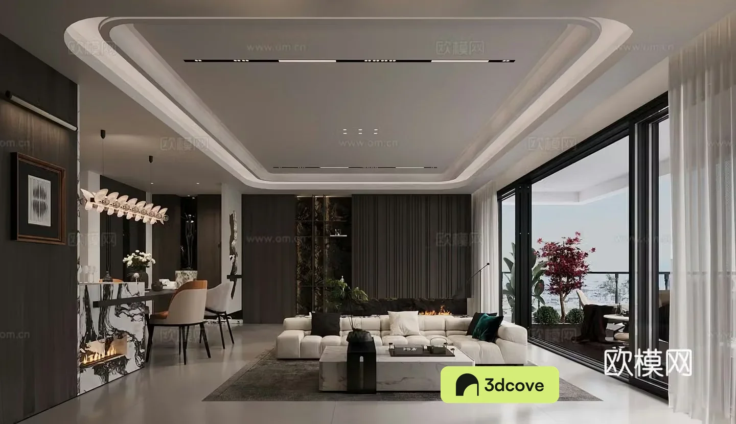 Modern Italian light luxury living room