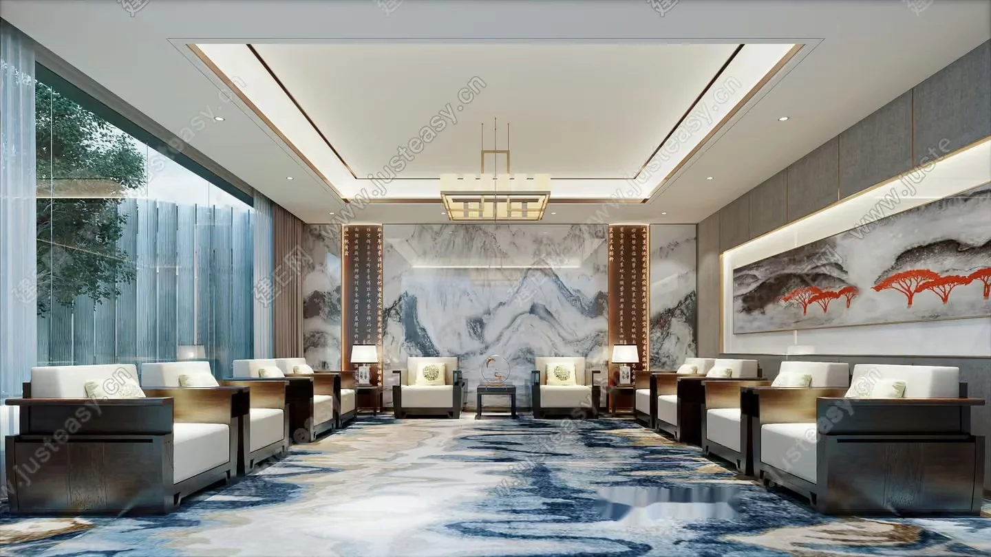 Modern Living Room 3D Model – 7275 – VRAY Render
