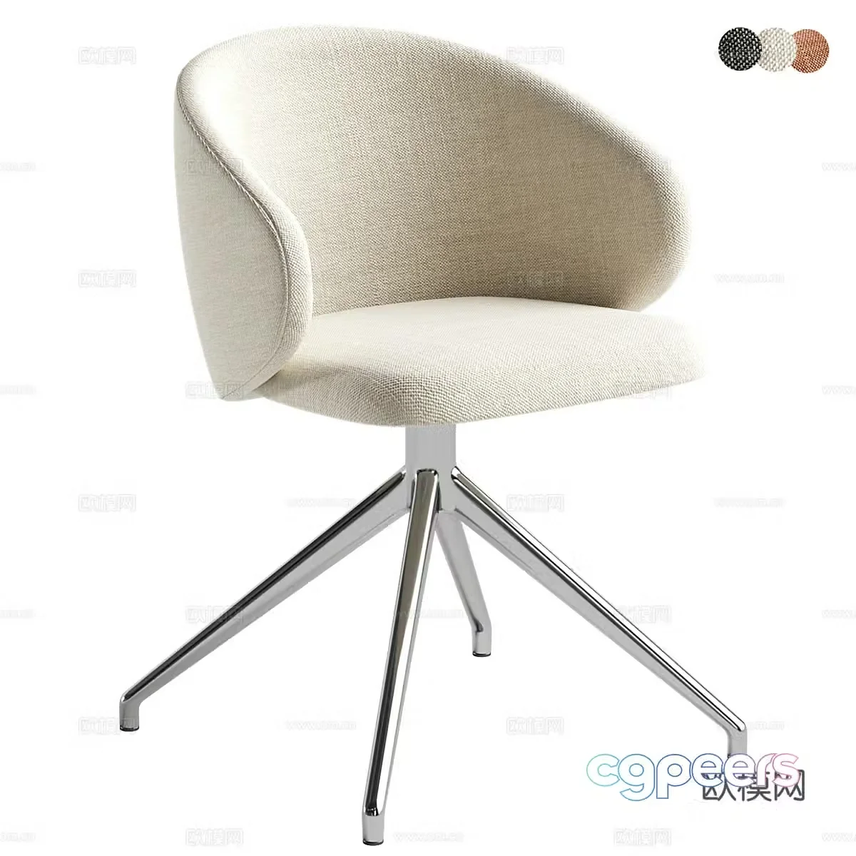 Modern training chair staff chair office chair 3d model