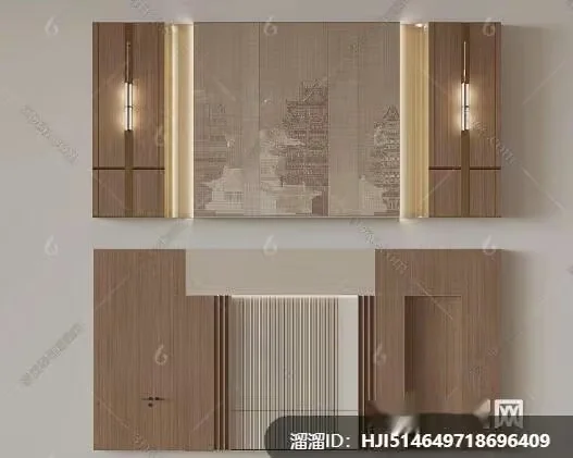 Modern Wall Decor 3D Model – 1438 – VRAY Render