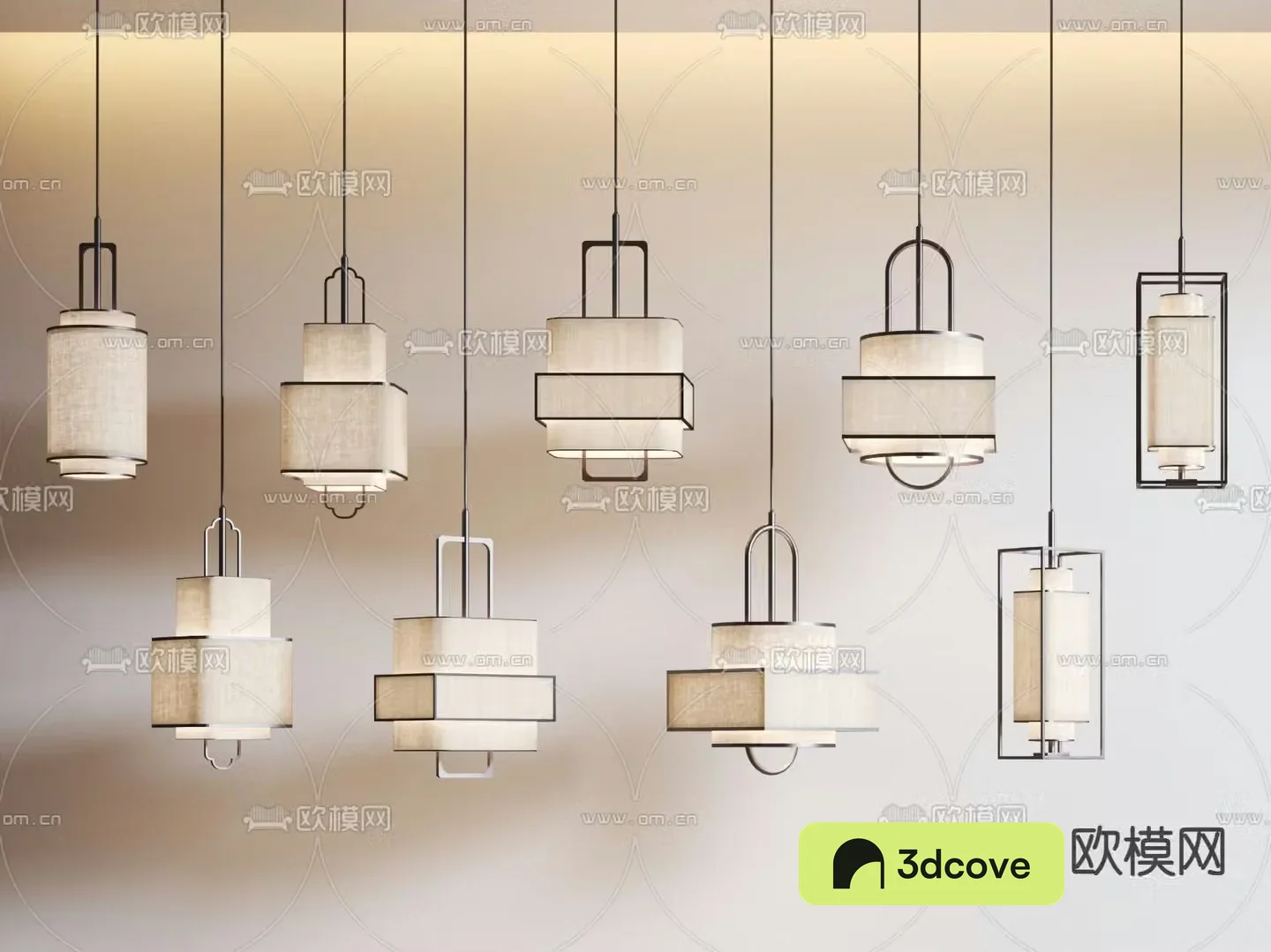 New Chinese style chandelier combination