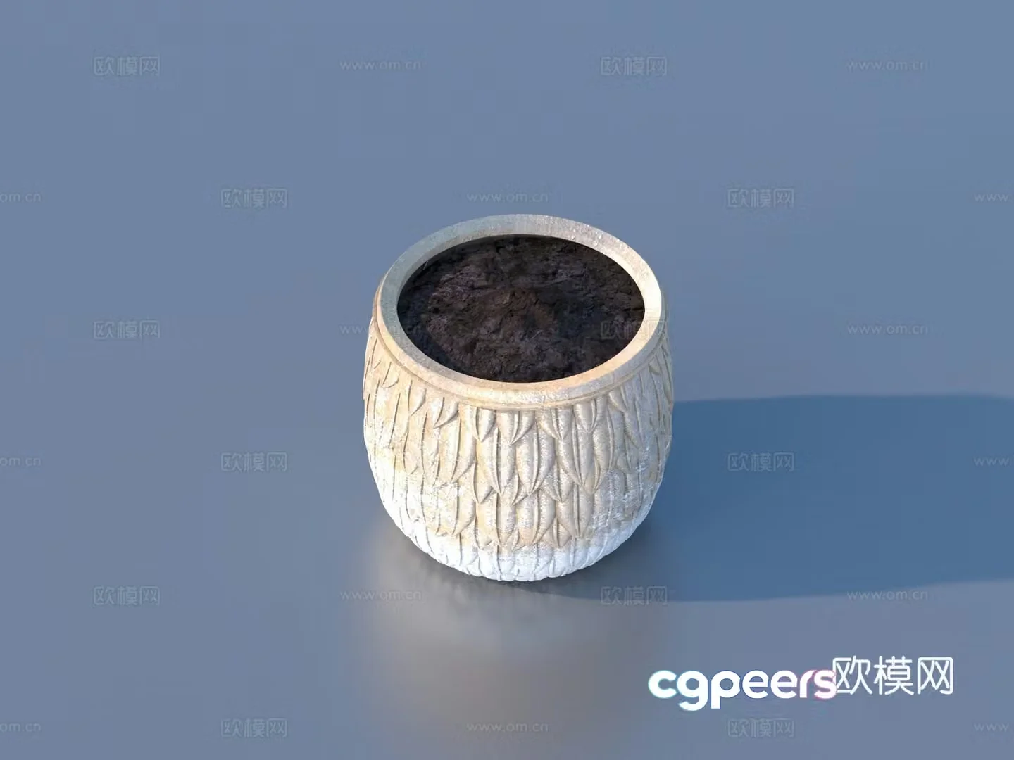 Flower pot pot green plants plant 3d model