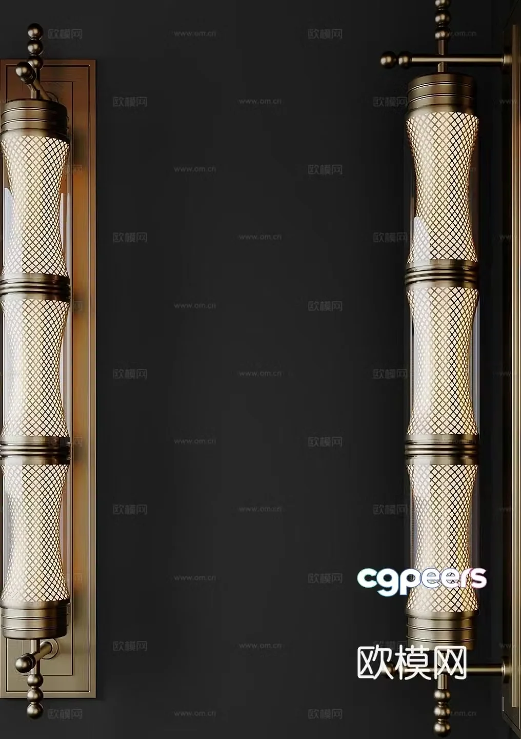 Light luxury wall lamp 3D model