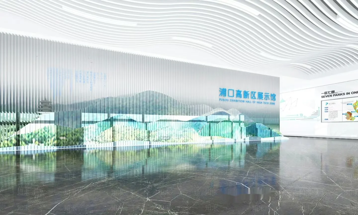 Modern Exhibition Hall 3D Model – 7853 – VRAY Render