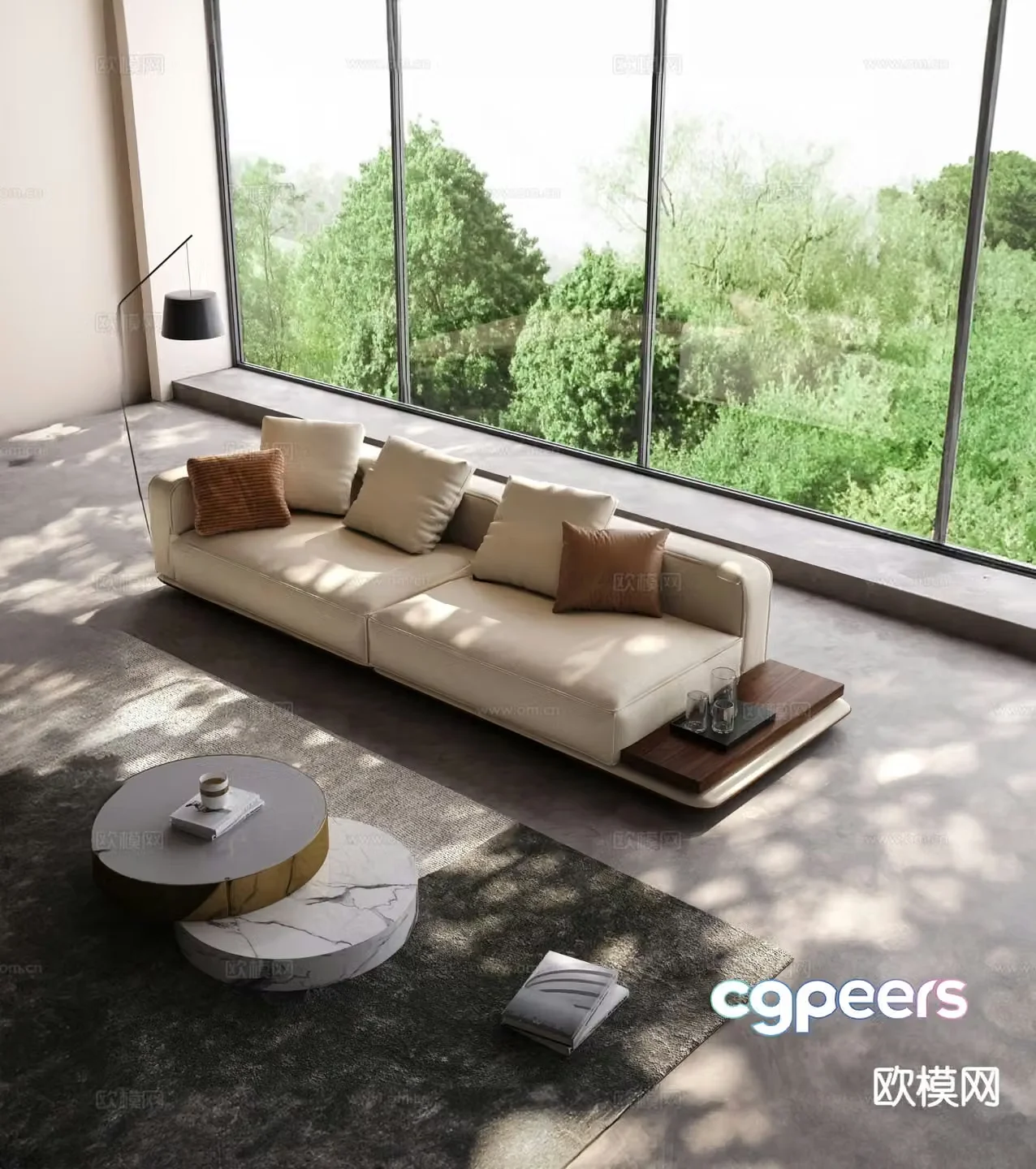 Double sofa 3d model