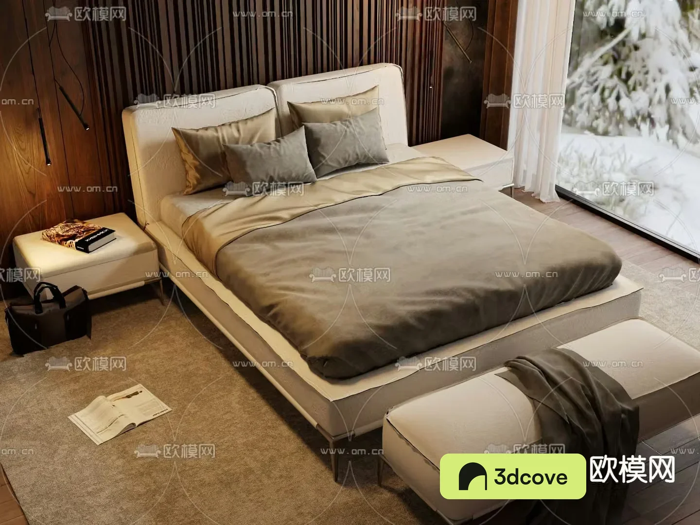 Elica Roche Bobois double bed