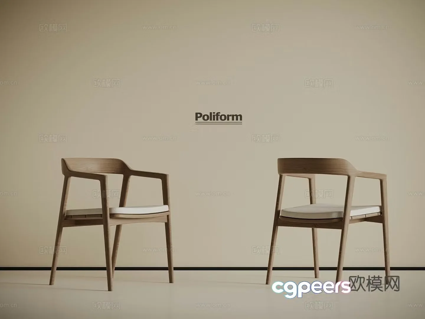New Chinese style chair dining chair 3d model