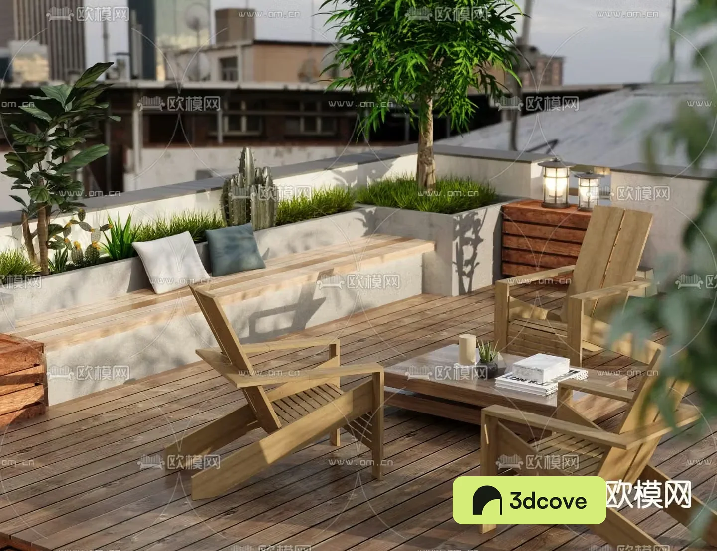 Rooftop garden leisure chair