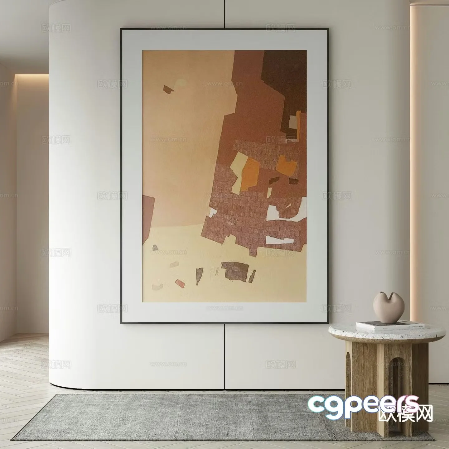 Decorative painting art painting hanging painting 3d model