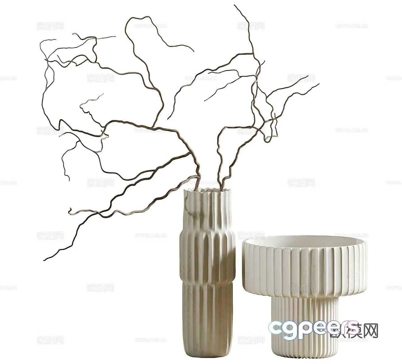 Vase ornaments dried flower ornaments Wasabi wind ornaments B&B ornaments Coffee table ornaments Porch ornaments 3D model