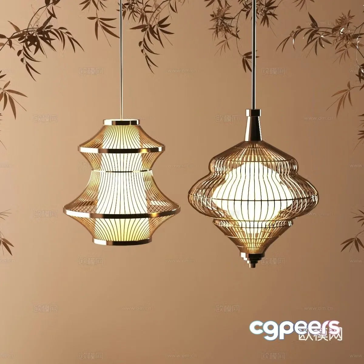 Modern chandelier 3d model