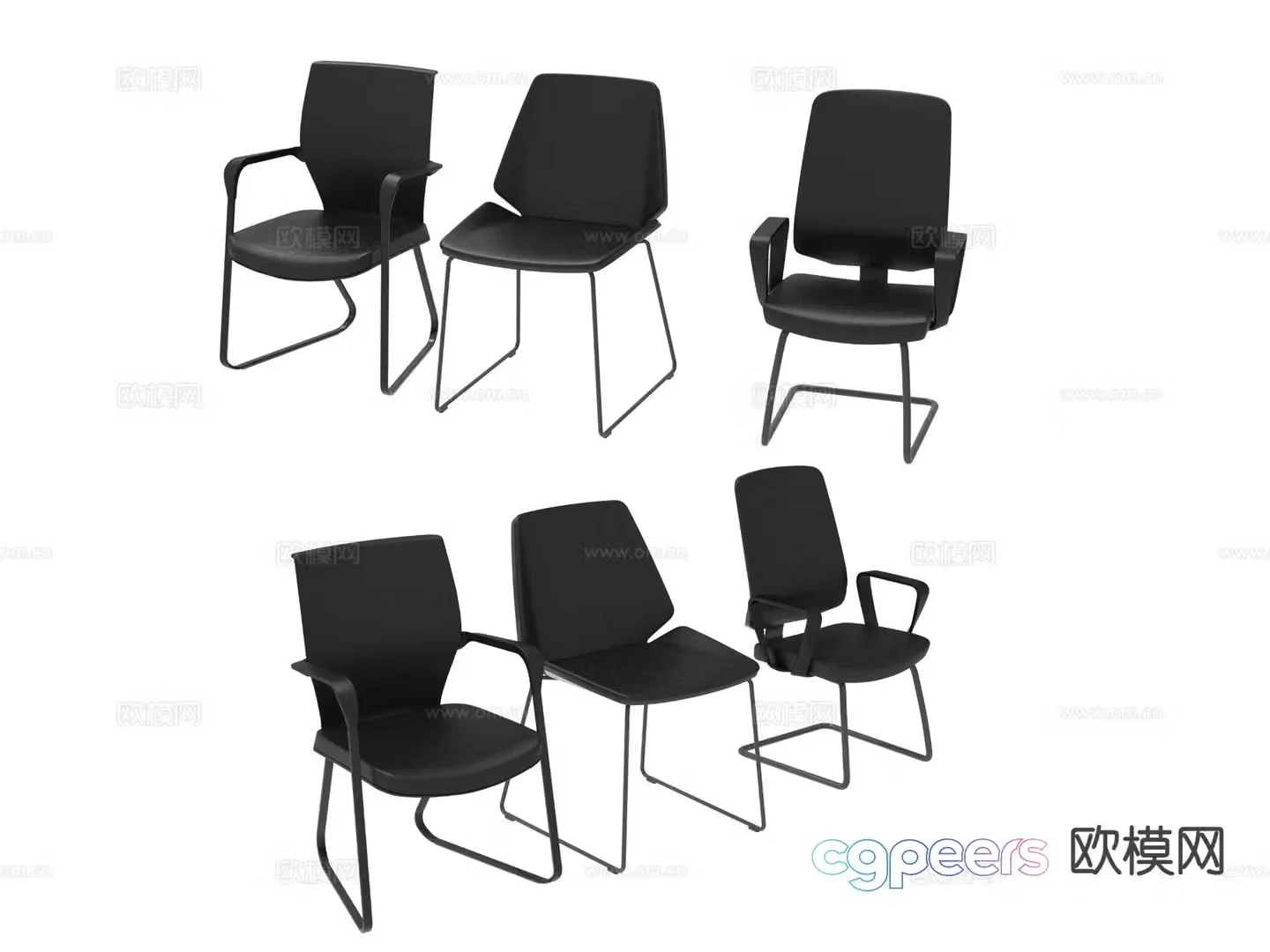 Office chair shift chair staff chair 3d model