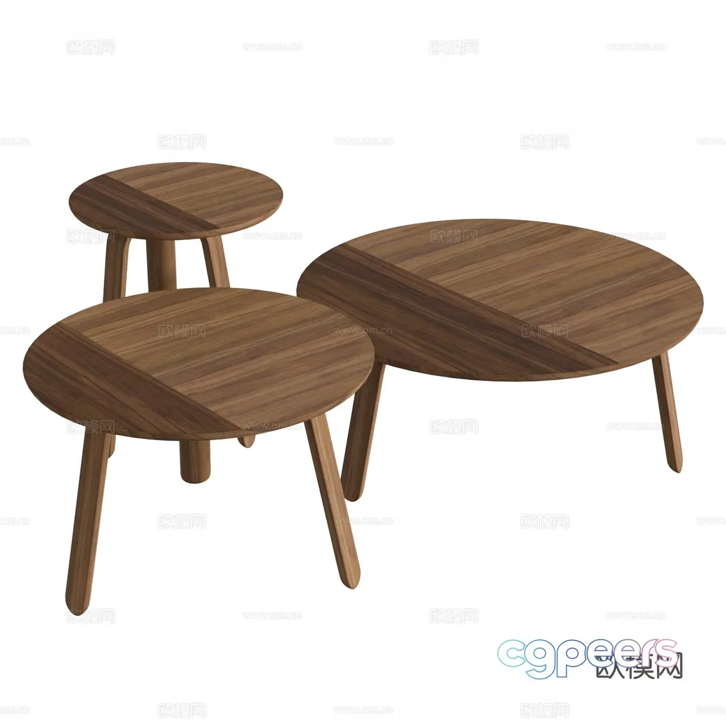 Modern coffee table table table round table 3d model