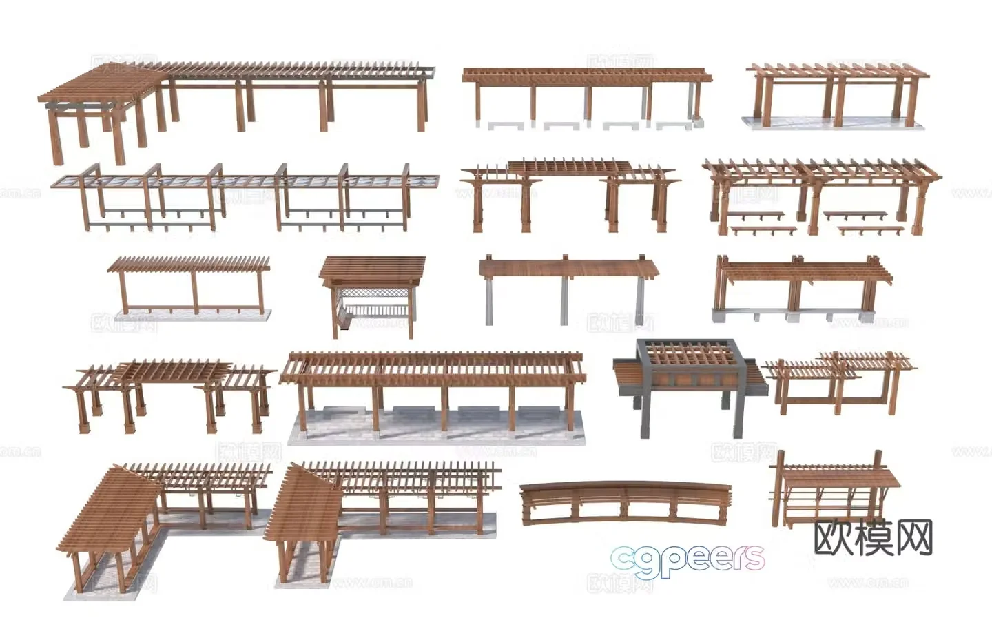 Modern flower stand wooden corridor stand L-shaped corridor stand corridor stand landscape corridor stand 3D model