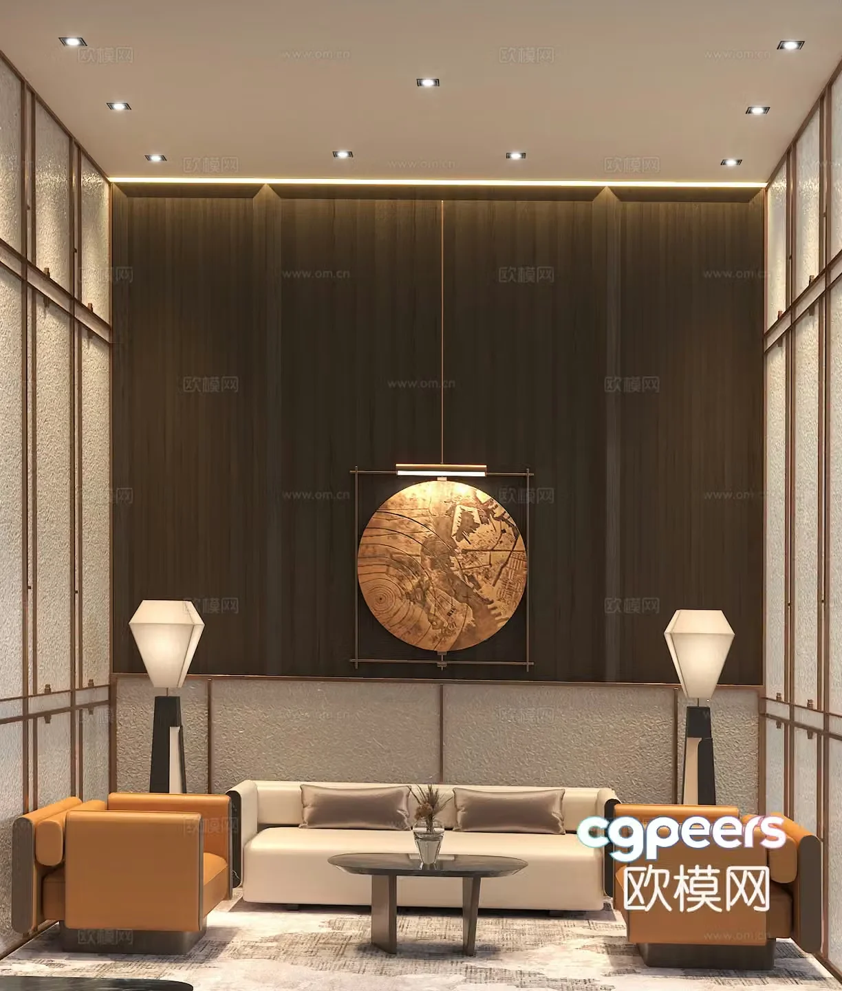 New Chinese style VIP reception room 3D model