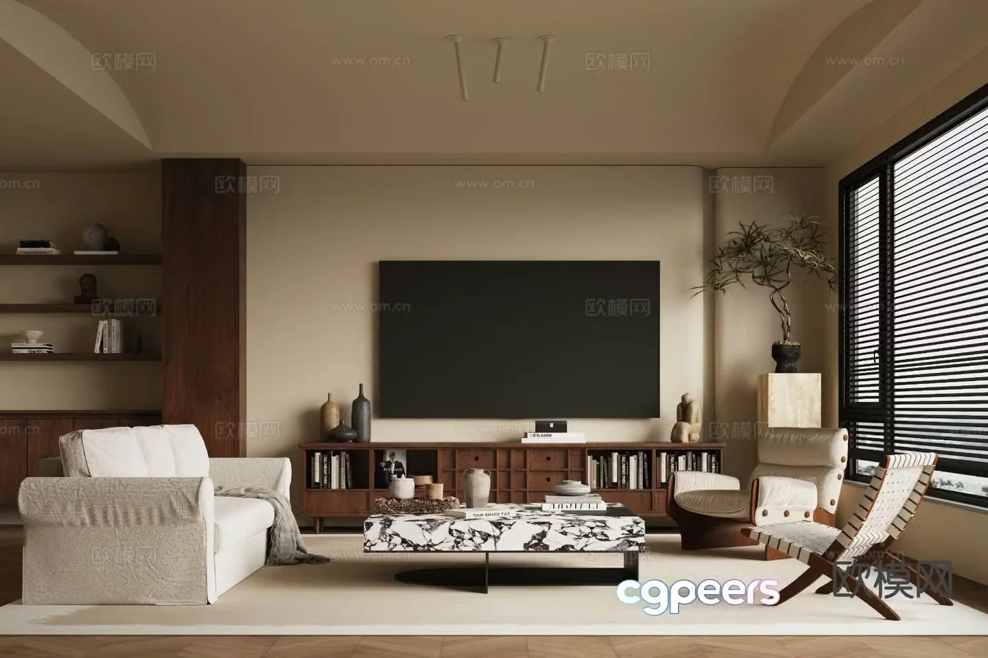 Medieval style living room 3D model