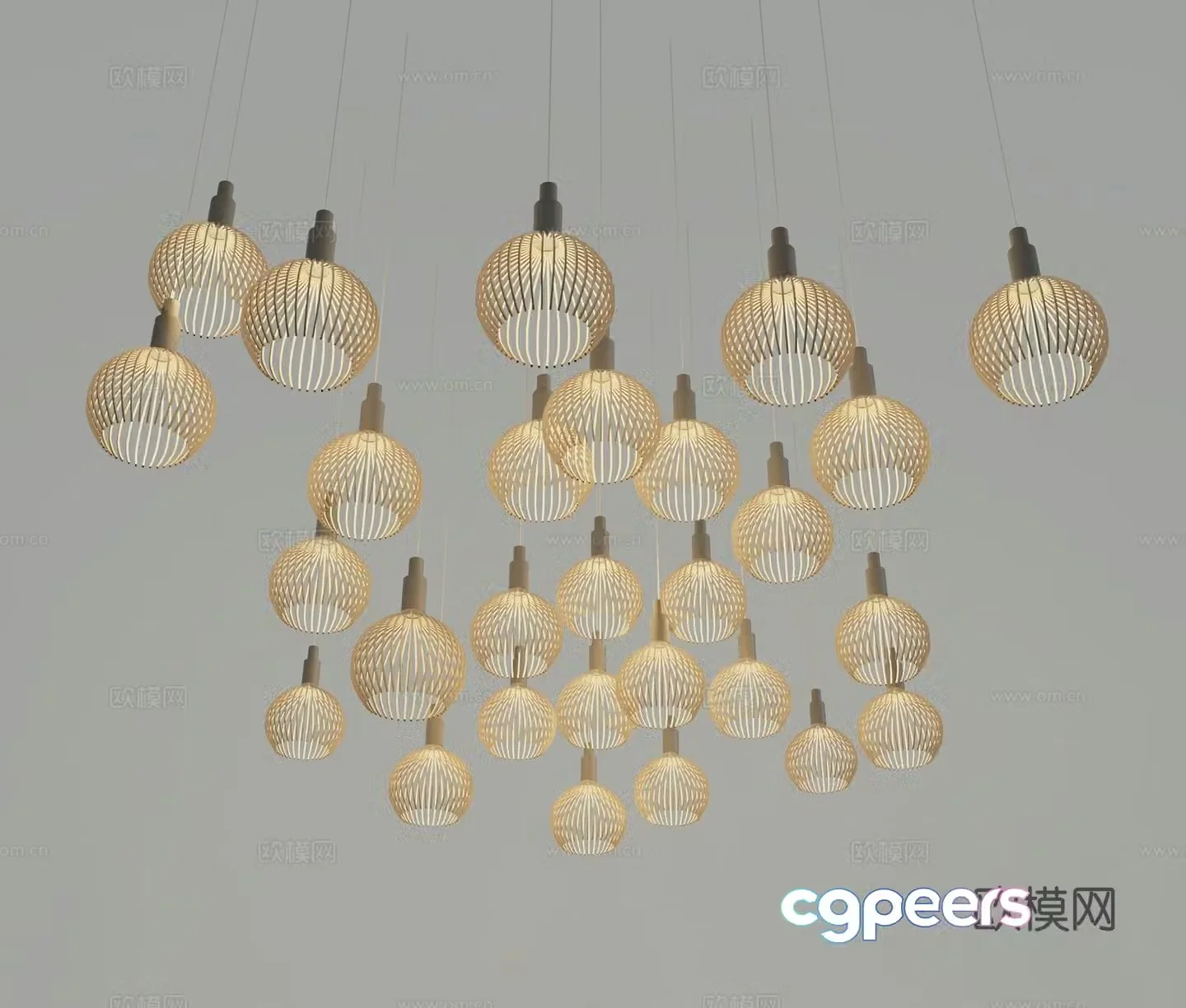 Modern chandelier 3d model
