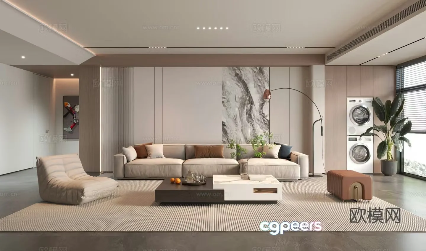 Modern living room 3d model