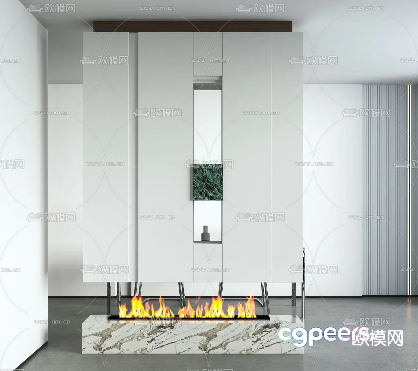 Entrance partition shoe cabinet 3d model