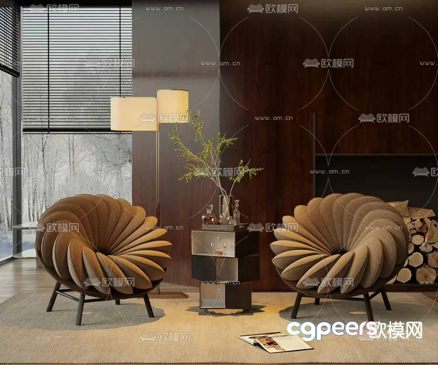 Modern lounge chair 3d model