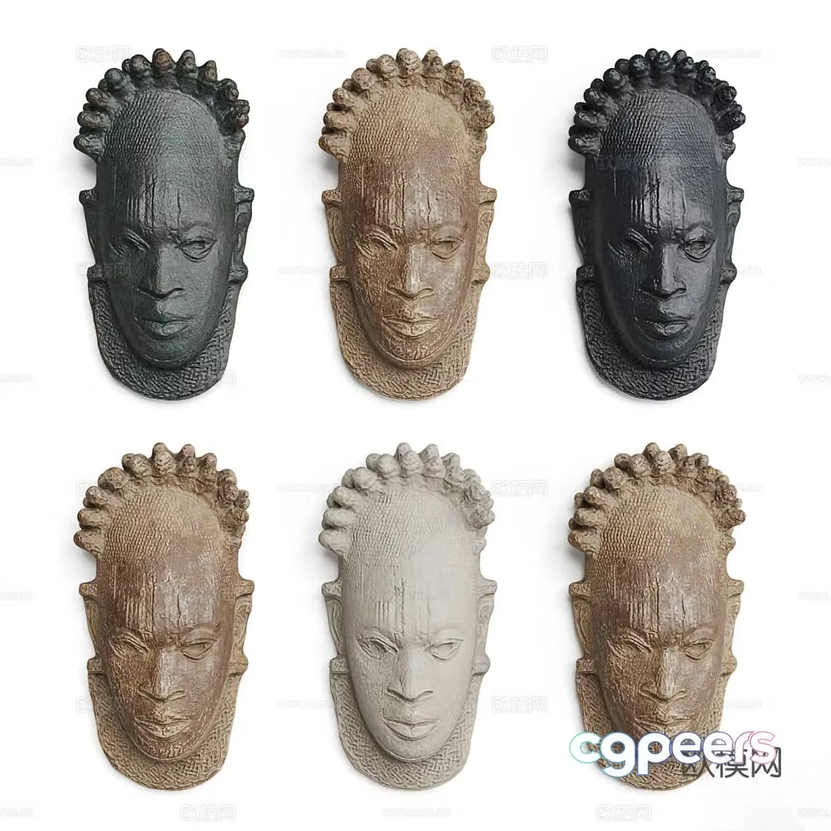 Human head sculpture 3d model