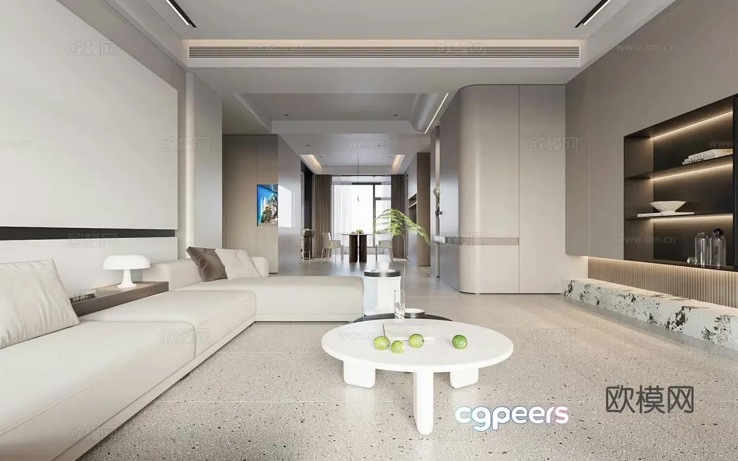 Modern guest restaurant 3d model