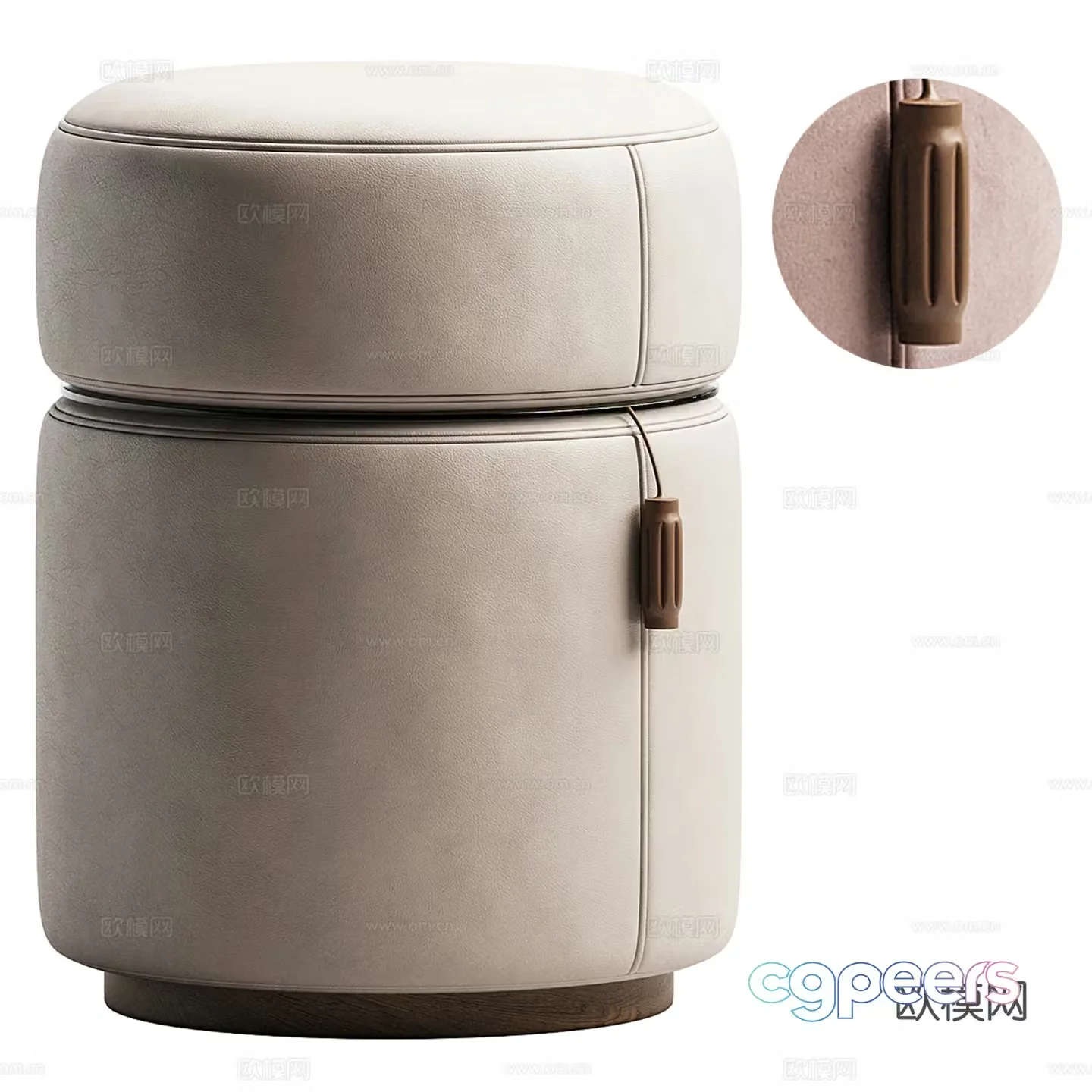 Modern sofa stool low stool dressing stool 3d model
