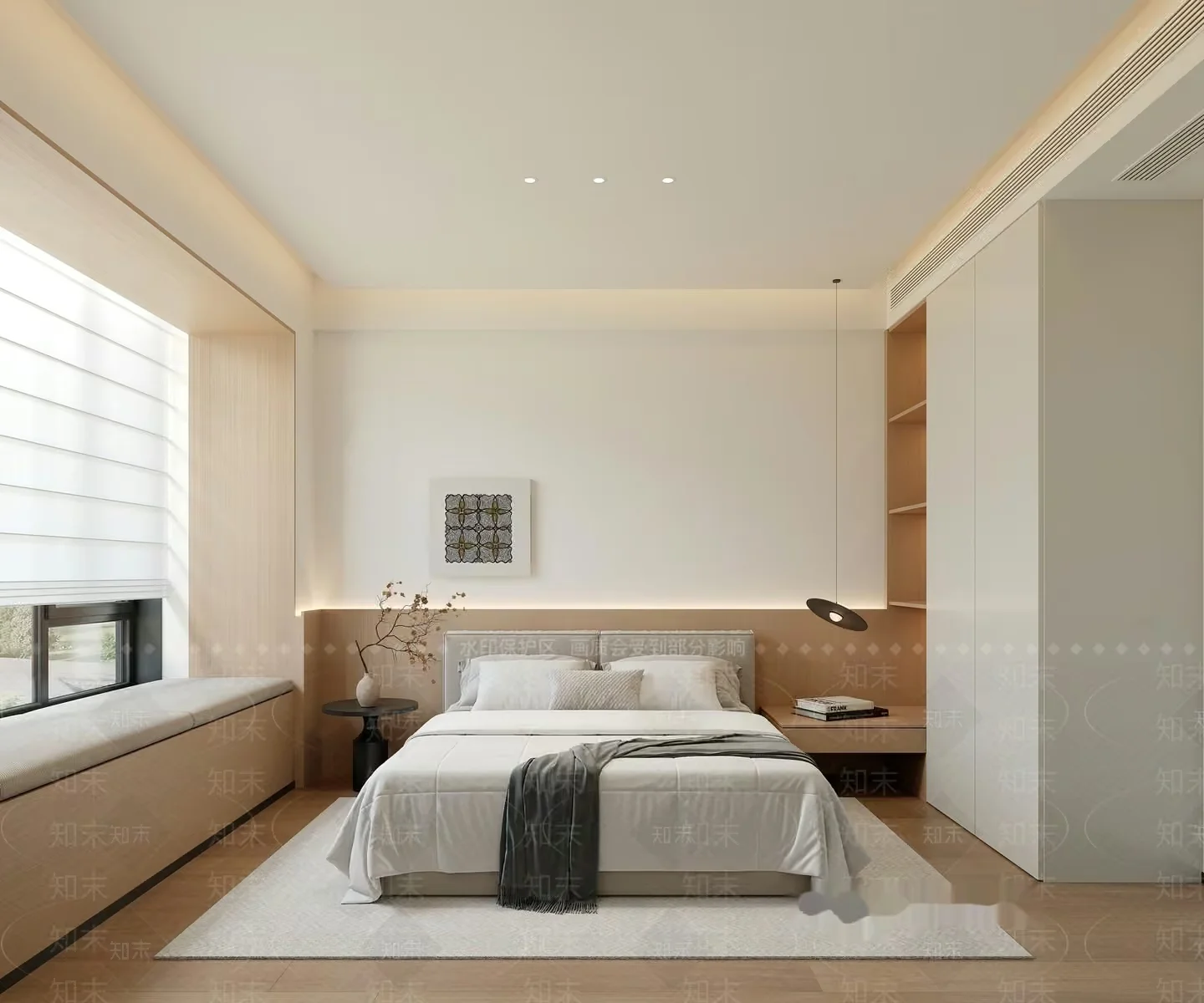 Cozy Modern Bedroom 3D Model – 2359 – VRAY Render