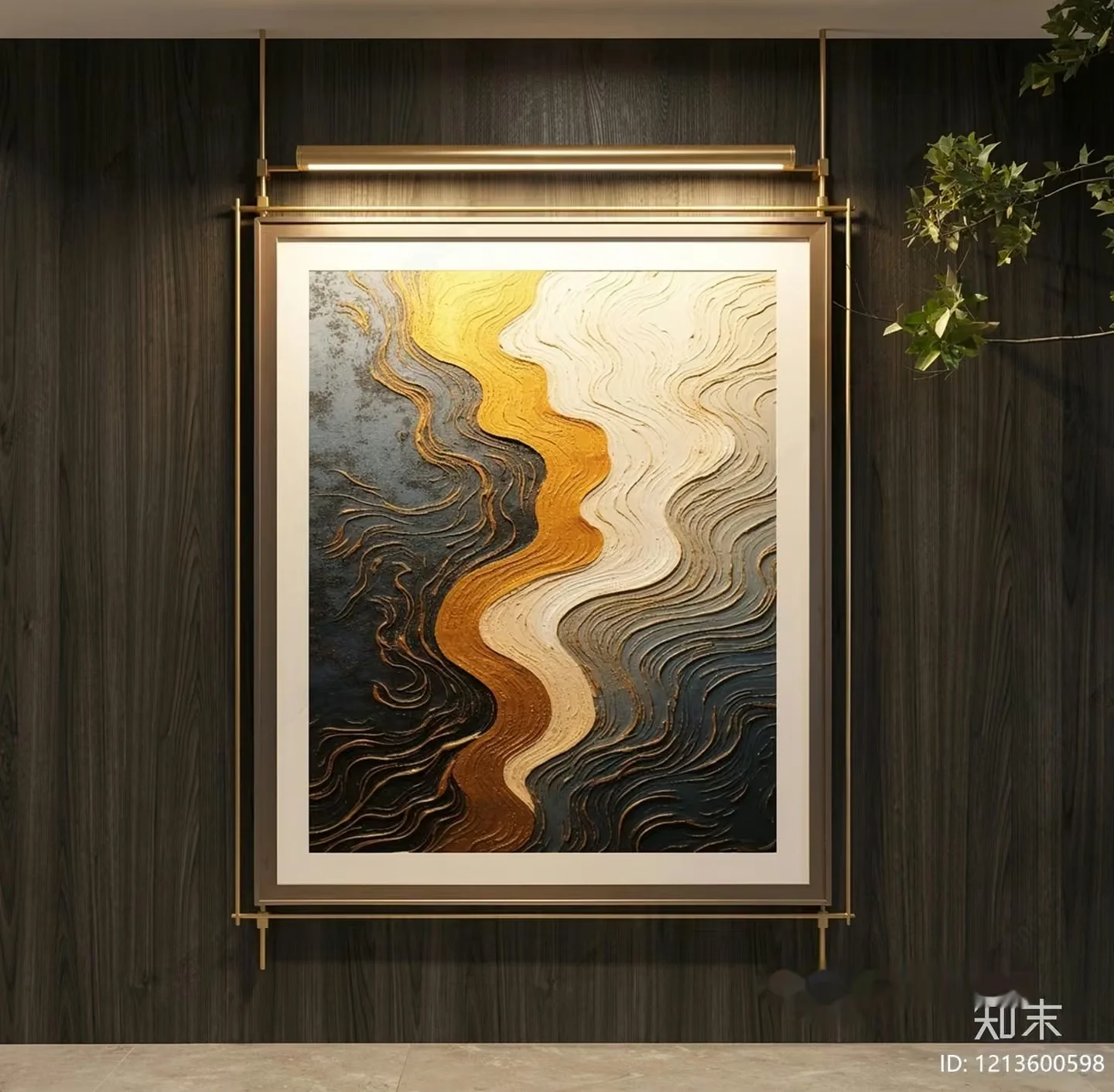 Modern Abstract Painting 3D Model – 6198 – VRAY Render