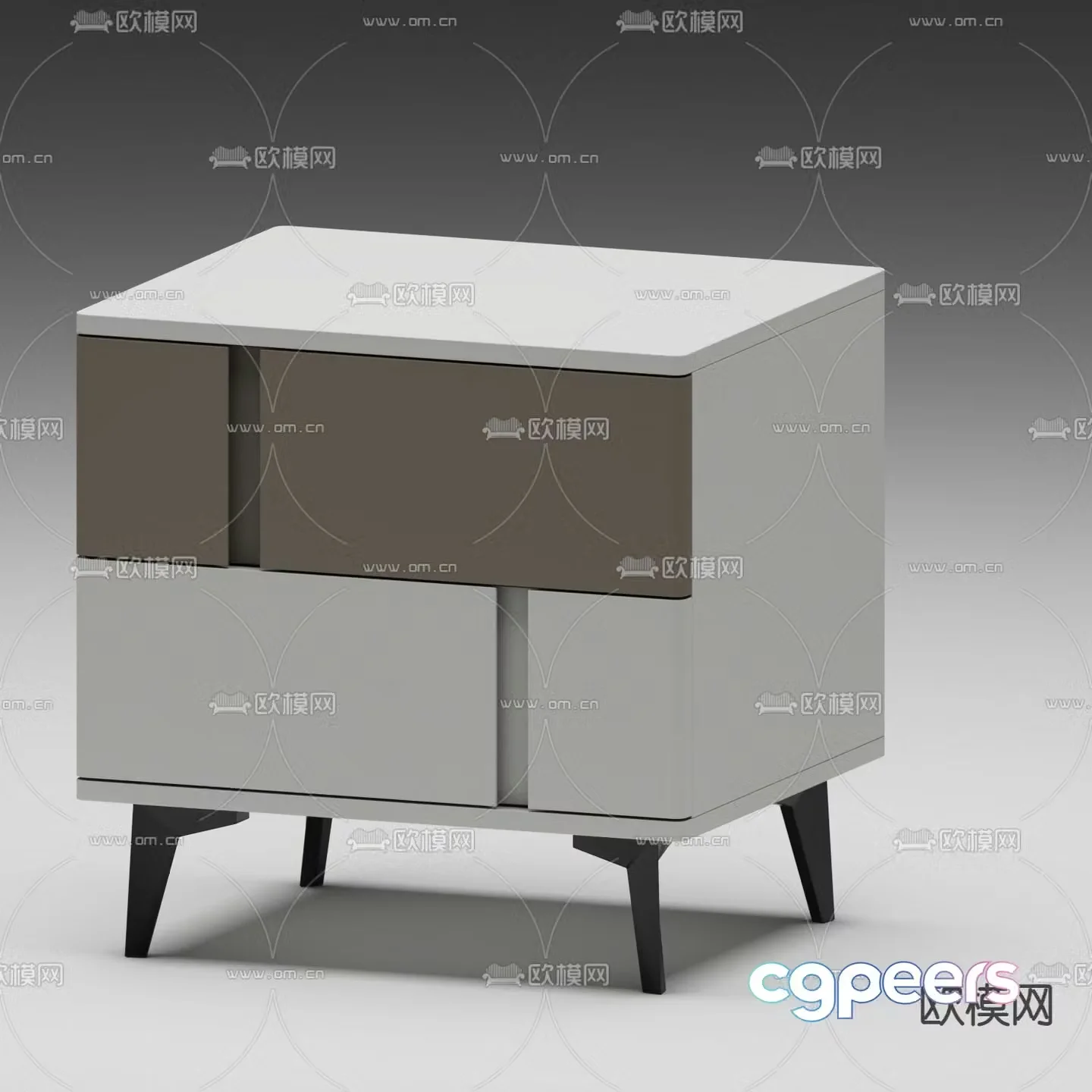 Modern bedside table 3d model