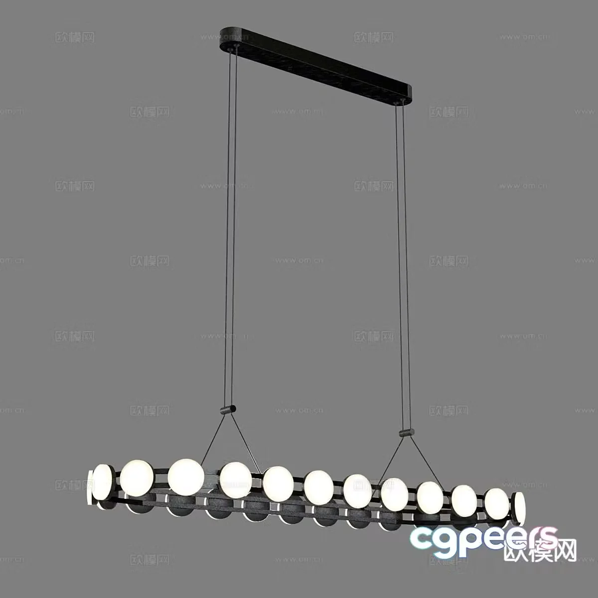 Modern minimalist chandelier hall chandelier 3d model