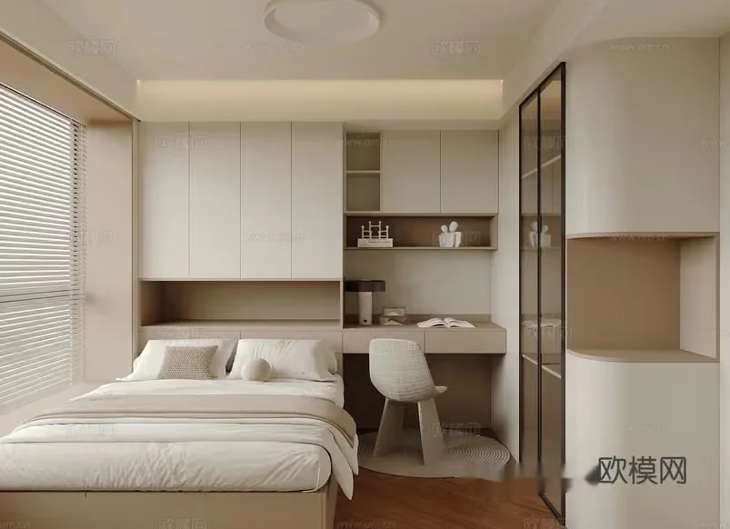 Cozy Bedroom 3D Model – 9742 – VRAY Render